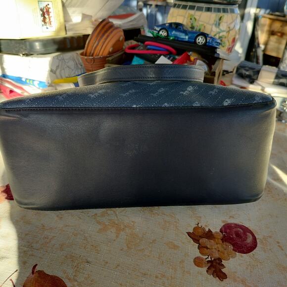 4742) Coach Denim Diagonal Horse Carriage Print Coated Canvas Tote Bag C4061 - Picture 5 of 13